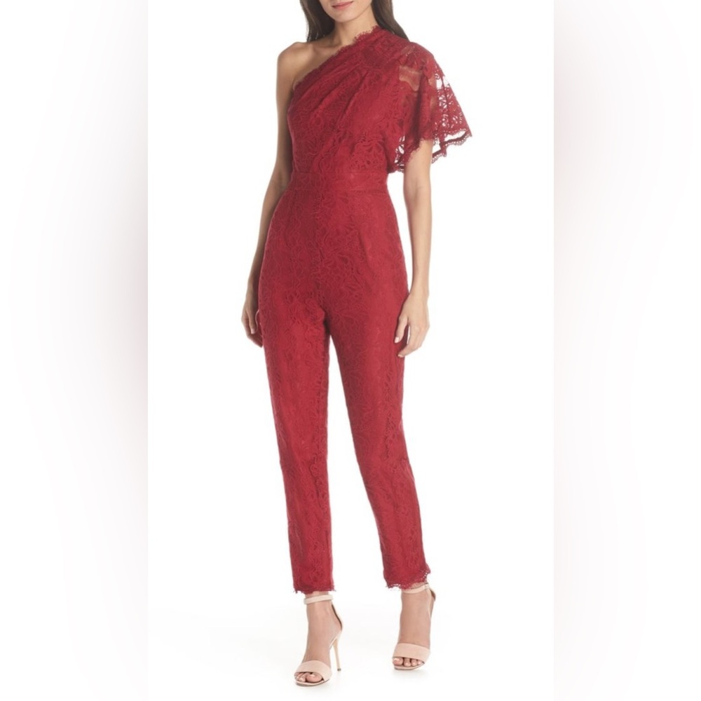 Harlyn One-Shoulder Lace Jumpsuit
